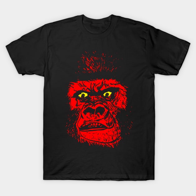 Scary Red Gorilla T-Shirt by MatchbookGraphics